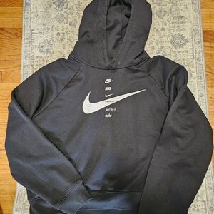 Nike Black Hoodie with White Logo